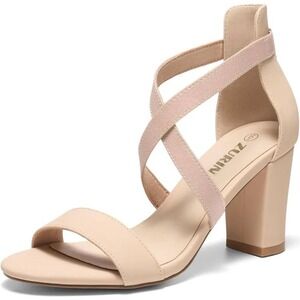 Elegant Beige Strappy Heels